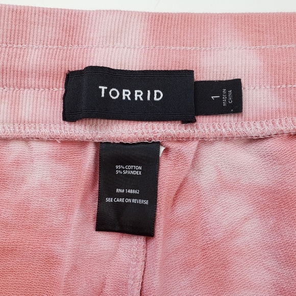 Torrid Joggers Tie Dye Pants Crop Capri Sweatpants Comfy Lounge Athleisure 1X - Picture 4 of 8